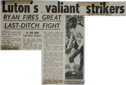 Match Report: Luton Town FC vs Carlisle United (14th Nov 1970)