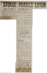 Match Report: Luton Town FC vs Carlisle United (14th Nov 1970)