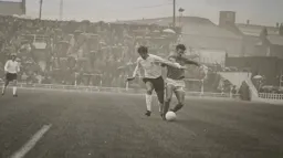 Alan Slough bursts forward