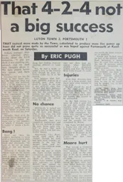 Match Report: Luton Town FC vs Portsmouth (21st Nov 1970)