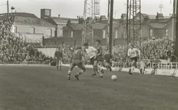 Alan Slough lays the ball off