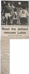 Match Report: Cardiff City vs Luton Town FC (28th Nov 1970)