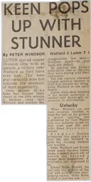 Match Report: Watford vs Luton Town FC (12th Dec 1970)