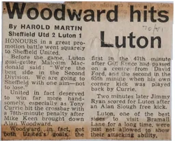 Match Report: Sheffield United vs Luton Town FC (6th Feb 1971)