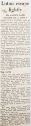 Match Report: Sheffield United vs Luton Town FC (6th Feb 1971)