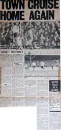 Match Report: Luton Town FC vs Watford (13th Feb 1971)