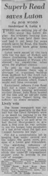 Match Report: Sunderland vs Luton Town FC (27th Feb 1971)