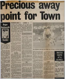 Match Report: Sunderland vs Luton Town FC (27th Feb 1971)
