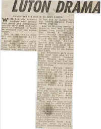 Match Report: Sunderland vs Luton Town FC (27th Feb 1971)