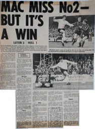 Match Report: Luton Town FC vs Hull City (20th Mar 1971)