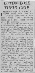 Match Report: Middlesbrough vs Luton Town FC (27th Mar 1971)