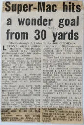 Match Report: Middlesbrough vs Luton Town FC (27th Mar 1971)