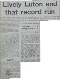 Match Report: Luton Town FC vs Birmingham City (3rd Apr 1971)