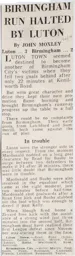 Match Report: Luton Town FC vs Birmingham City (3rd Apr 1971)