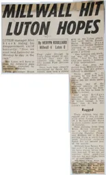 Match Report: Millwall vs Luton Town FC (10th Apr 1971)