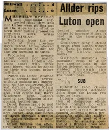 Match Report: Millwall vs Luton Town FC (10th Apr 1971)