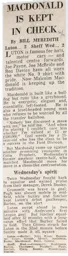 Match Report: Luton Town FC vs Sheffield Wednesday (17th Apr 1971)