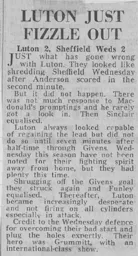 Match Report: Luton Town FC vs Sheffield Wednesday (17th Apr 1971)