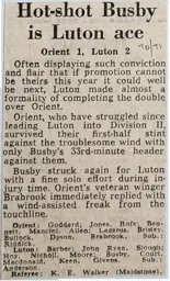 Match Report: Orient vs Luton Town FC (24th Apr 1971)