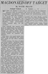 Match Report: Oxford United vs Luton Town FC (28th Apr 1971)