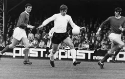 Malcolm Macdonald races through the Swindon defence