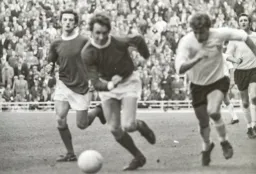 Viv Busby races clear