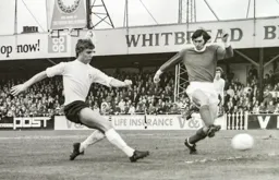 Viv Busby sends in a low shot