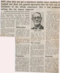 Match Report: Colchester United vs Luton Town FC (31st Jul 1971)