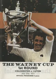 Programme: Colchester United vs Luton Town FC (31st Jul 1971)