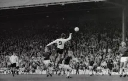 Don Givens connecting in the Burnley box