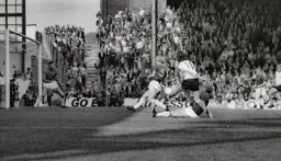 Peter Anderson fires in a cross