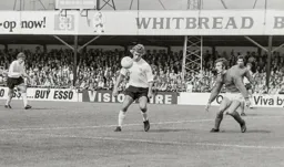 Viv Busby lines up for a shot