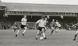 Peter Anderson controls the ball