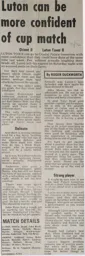 Match Report: Orient vs Luton Town FC (4th Sep 1971)