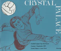 Programme: Crystal Palace vs Luton Town FC (7th Sep 1971)