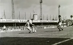 Vic Halom holds the ball up