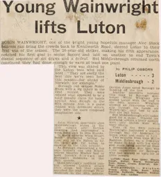 Match Report: Luton Town FC vs Middlesbrough (25th Sep 1971)