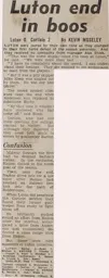 Match Report: Luton Town FC vs Carlisle United (23rd Oct 1971)