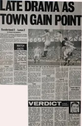 Match Report: Sunderland vs Luton Town FC (30th Oct 1971)