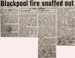 Match Report: Blackpool vs Luton Town FC (20th Nov 1971)
