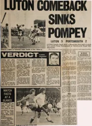 Match Report: Luton Town FC vs Portsmouth (27th Nov 1971)