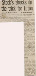 Match Report: Luton Town FC vs Portsmouth (27th Nov 1971)