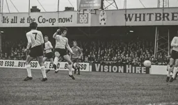 Don Givens tries a shot