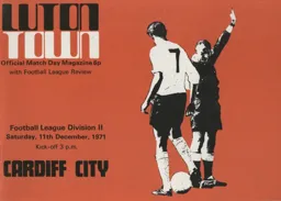 Programme: Luton Town FC vs Cardiff City (11th Dec 1971)