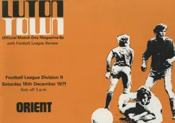 Programme: Luton Town FC vs Orient (18th Dec 1971)