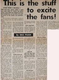 Match Report: Luton Town FC vs Millwall (1st Jan 1972)