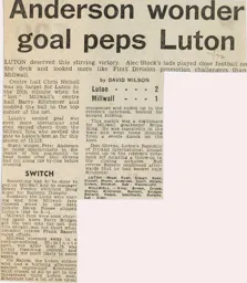 Match Report: Luton Town FC vs Millwall (1st Jan 1972)