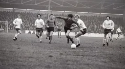 Don Givens is fouled leading to Luton's winning goal