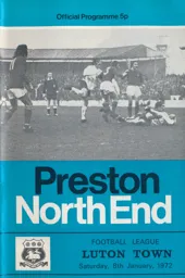 Programme: Preston North End vs Luton Town FC (8th Jan 1972)