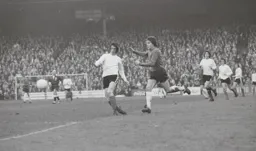 Vic Halom charging after a back pass